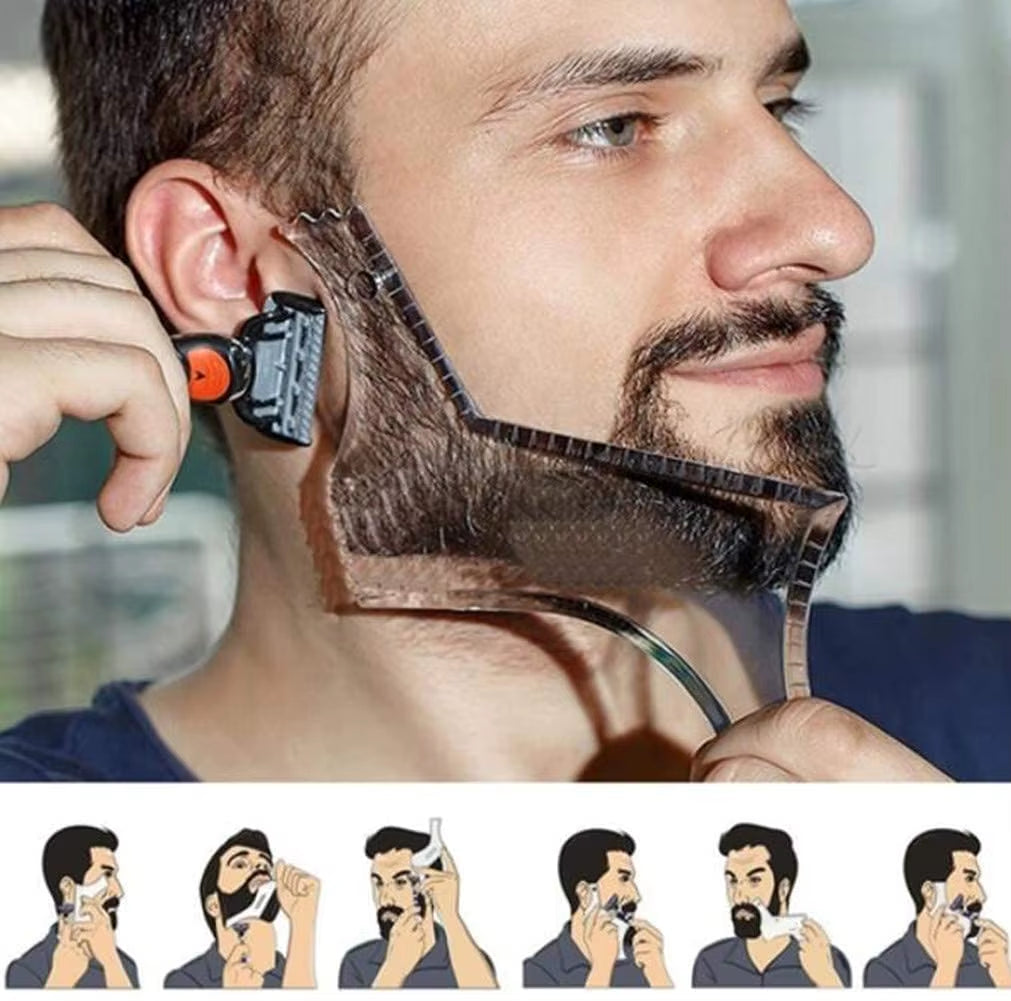 Men Beard Styling Template Stencil Beard Comb Men Beard Shaping Tool Modeling Ruler Shaping Styling Trimming Moustache Barber