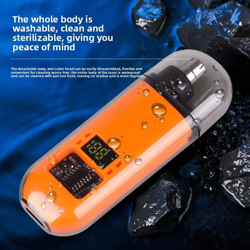 Professional Painless Nose Hair Trimmer for Men USB Charging Nose Hair Trimmer with Digital Display Travel-Friendly Grooming Kit