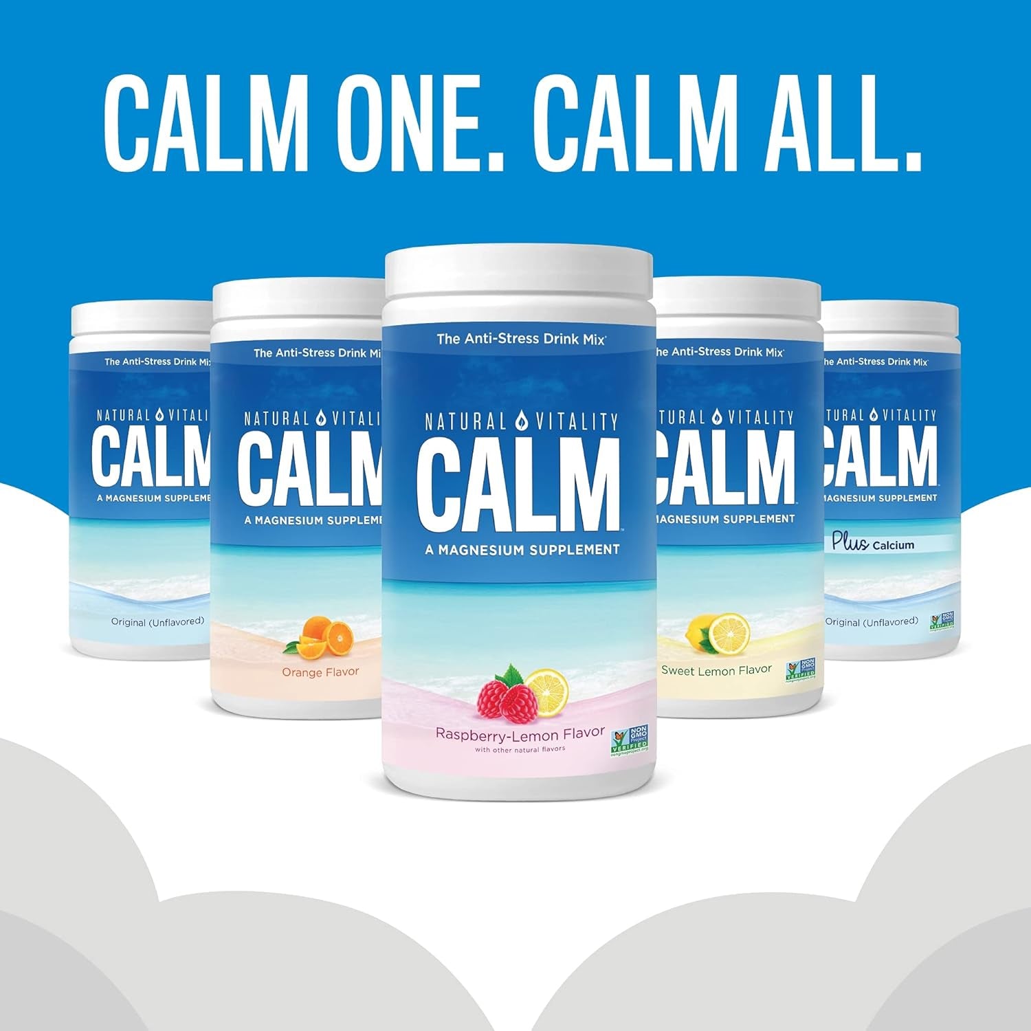 Natural Calm - RLS - Restless Legs - Relaxation - Stress - Muscle Cramps - Tension - Unwind - Amazing Taste - Unflavored - 453 Grams