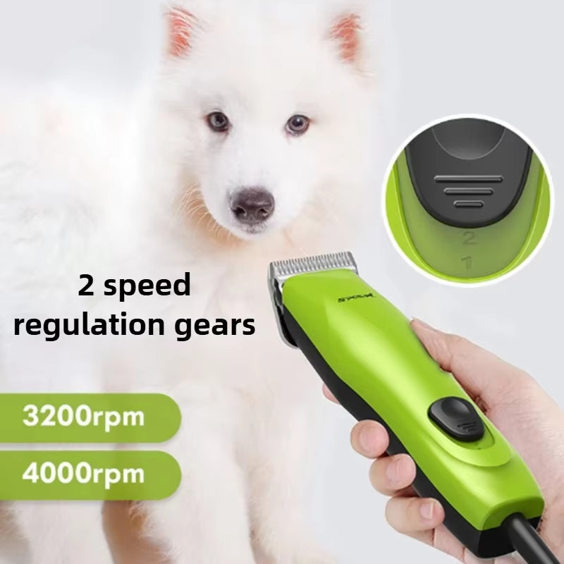 Professional Wired Electric Clipper with Two Levels of Adjustment for Dogs Low-Noise Pet Shaver Dog Pusher Pet Hair Trimmer