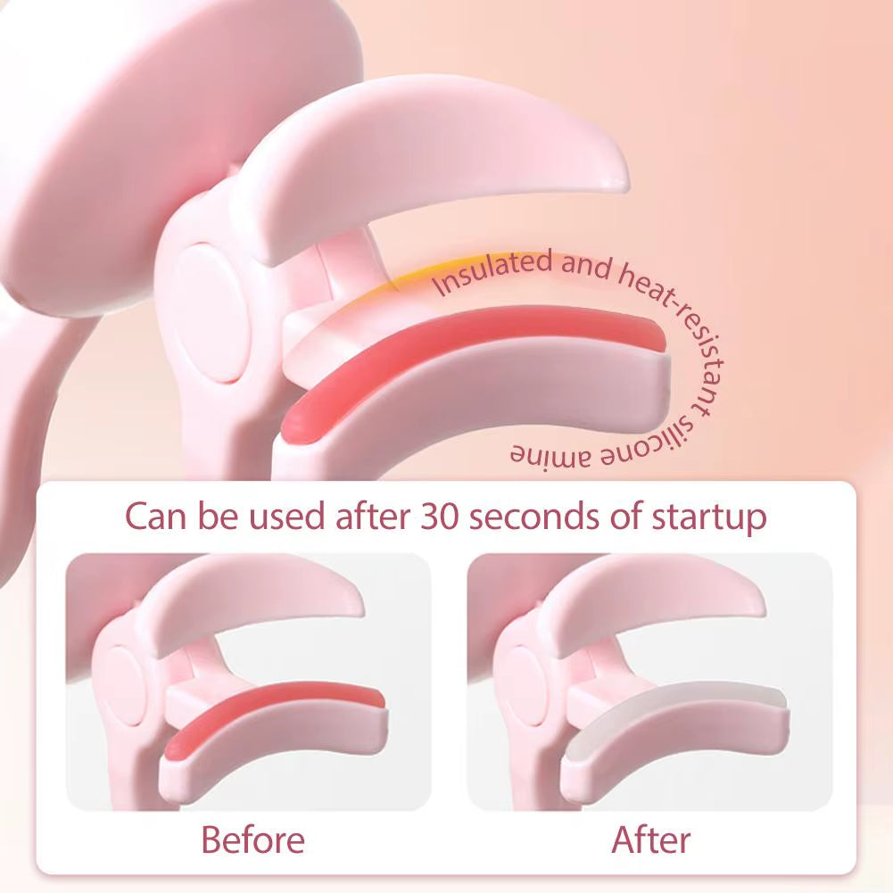 Electric Heated Eyelash Curler for Women,Portable USB Rechargeable Heated Lash Curler with Quick Heat-Up, Anti-Scald Makeup Tool