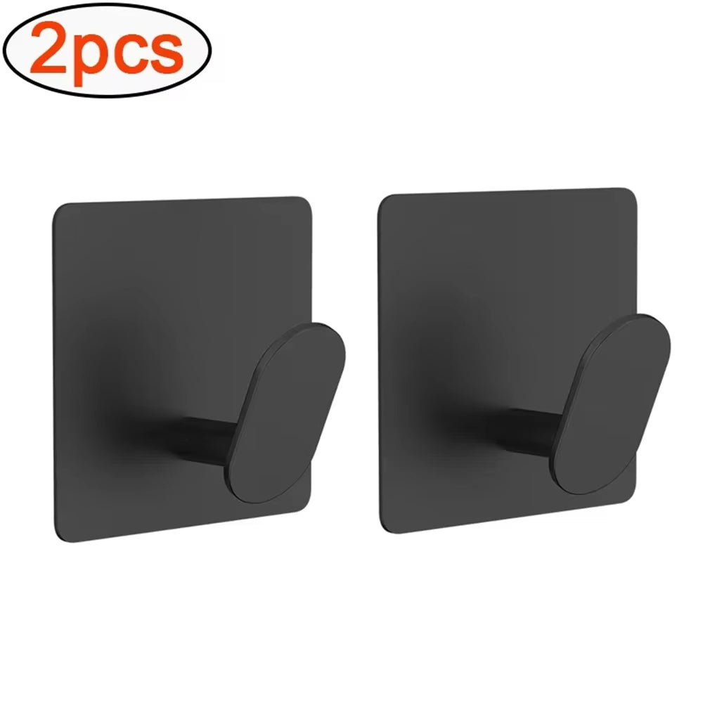 4/1Pcs Stainless Steel Bathroom Robe Hooks Adhesive Wall Hook Towel Holder Bathroom Kitchen Hardware Multi-Purpose Hanger Hook