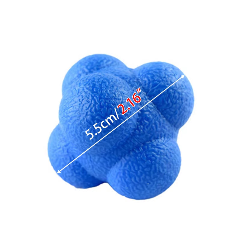 Hexagon Reaction Ball Agility Training Ball for Basketball Football Kids Adult Coordination Reflex Sports Fitness Training Ball