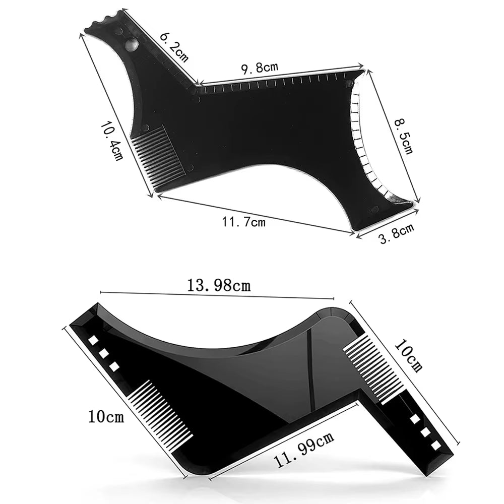 Men Beard Styling Template Stencil Beard Comb Men Beard Shaping Tool Modeling Ruler Shaping Styling Trimming Moustache Barber