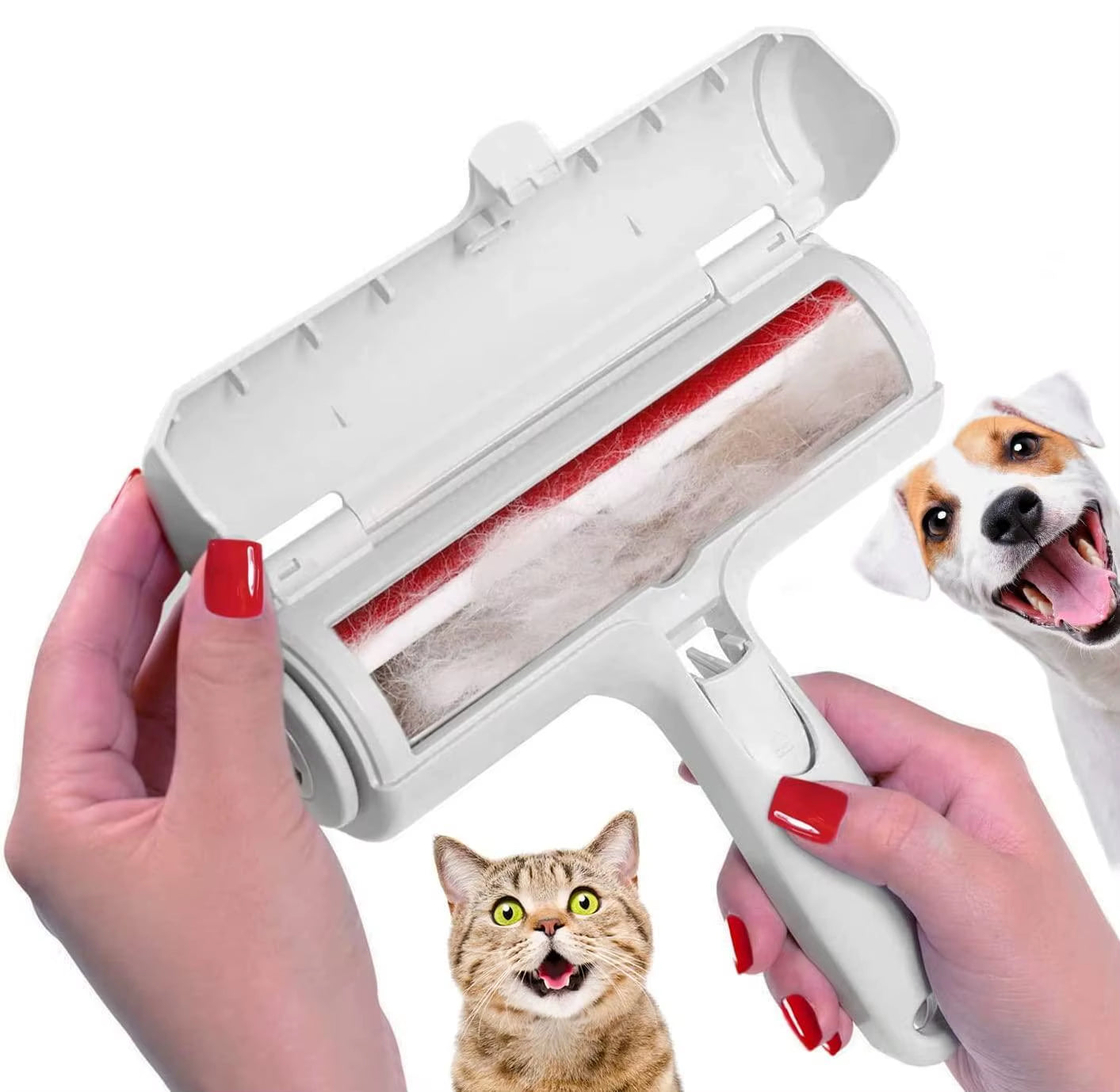 1Pcs Pet Hair Remover Roller - Efficient Animal Hair Removal Tool- Dog & Cat Fur Remover with Self-Cleaning Base