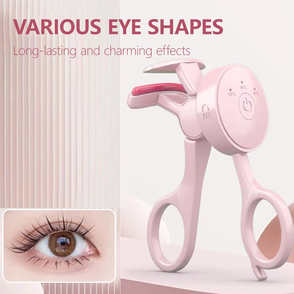 Electric Heated Eyelash Curler for Women,Portable USB Rechargeable Heated Lash Curler with Quick Heat-Up, Anti-Scald Makeup Tool