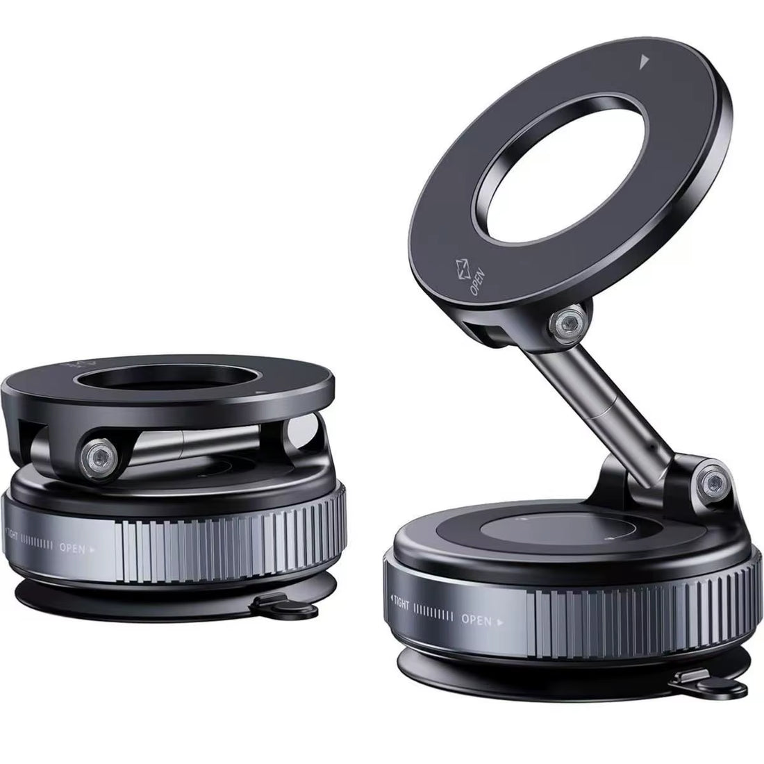 Magnetic Suction Cup Phone Mount for Magsafe 360° Adjustable Magnetic Car Phone Holder Pocket Size Foldable Car Mount