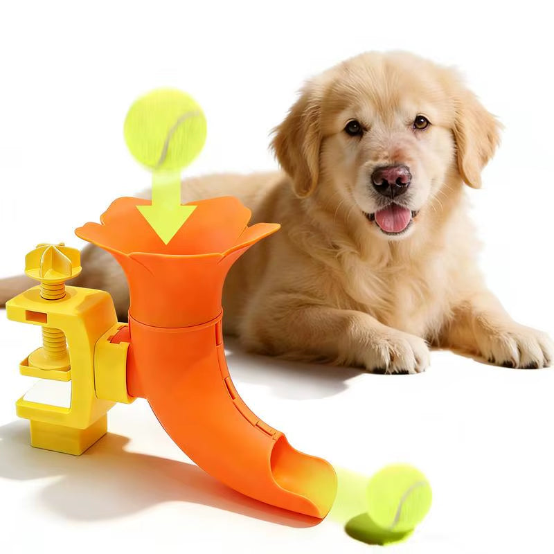 New Automatic Tennis Ball Launcher for Dogs Cats Interactive Pet Toy Relieving Boredom Indoors Throw Launcher Dog Training Toys
