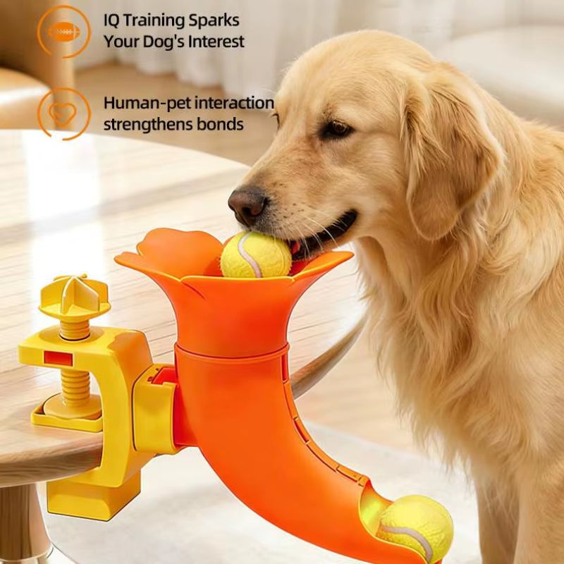 New Automatic Tennis Ball Launcher for Dogs Cats Interactive Pet Toy Relieving Boredom Indoors Throw Launcher Dog Training Toys