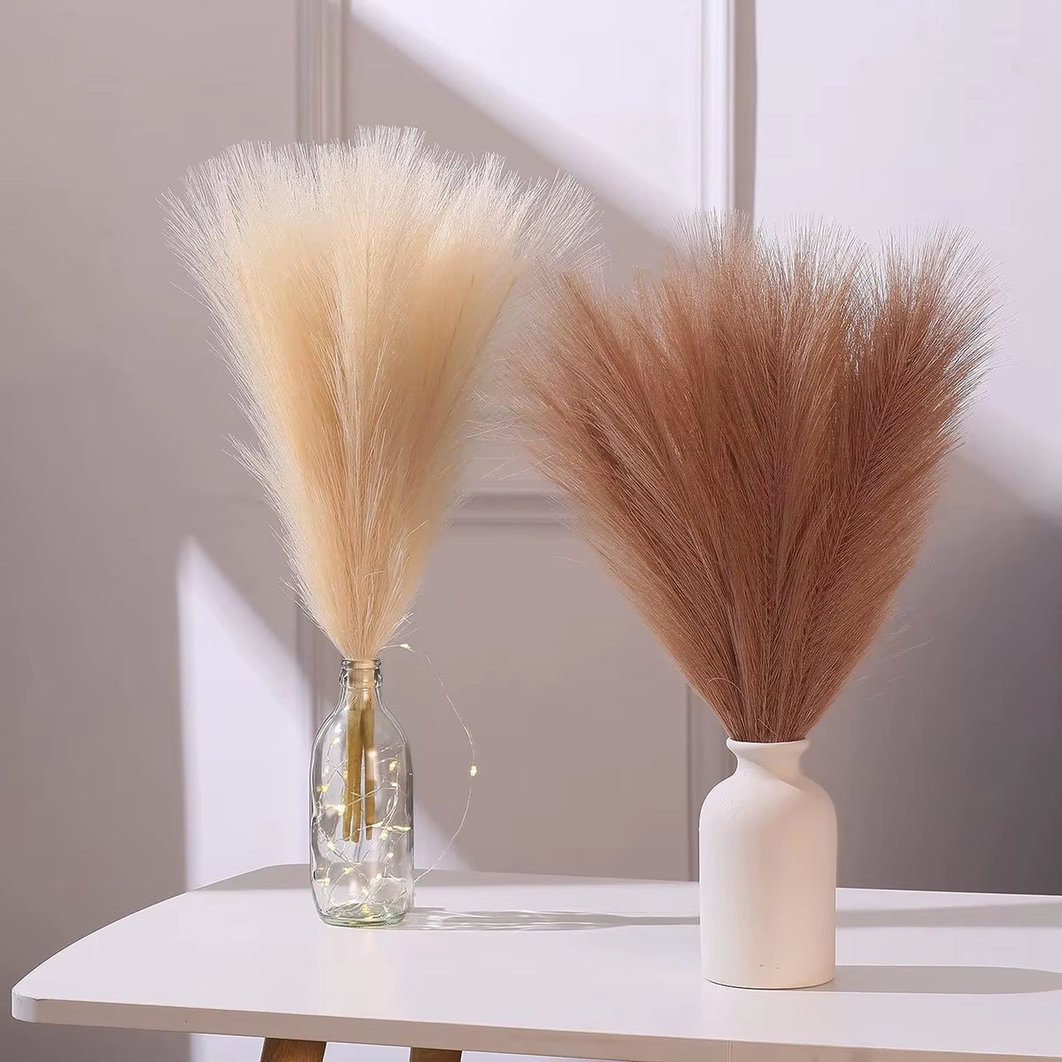 10Pcs Pampas Grass Reed Artificial Plants Hot Sale Home Outdoor Garden Wedding Bridal Bouquets DIY Festival Scrapbook Decoration