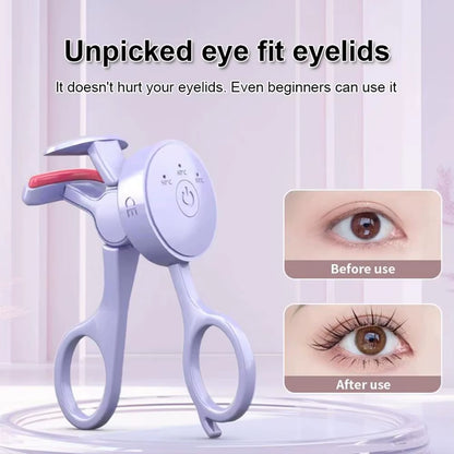 Electric Heated Eyelash Curler for Women,Portable USB Rechargeable Heated Lash Curler with Quick Heat-Up, Anti-Scald Makeup Tool
