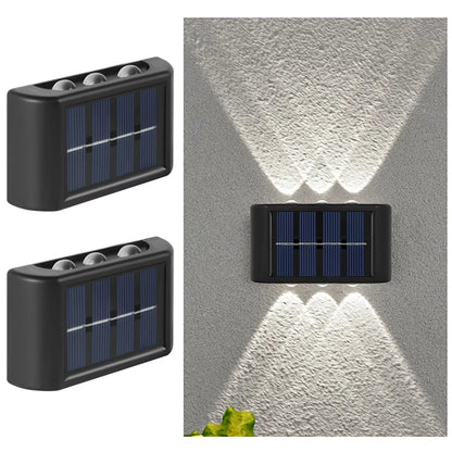 Solar LED Outdoor Wall Light Waterproof Dusk to Dawn Fence Lamp for Garden Yard Porch Pathway Patio Home Decor
