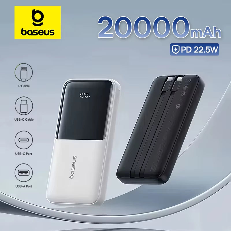 Power Bank 20000Mah PD 22.5W Fast Charging Phone External Battery Powerbank Charger for Xiaomi Poco Iphone Samsung Ipad