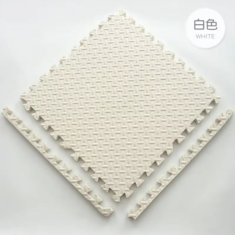 30*30Cm Thicken Sports Gym Mat Protection EVA Leaf Grain Floor Mats Yoga Fitness Non-Slip Splicing Rugs Shock Room