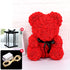 Valentine Gifts Decoration Rose Bear Artificial Flower with Box Lights Teddy Bear for Women Girlfriend Birthday Gift Love Flower