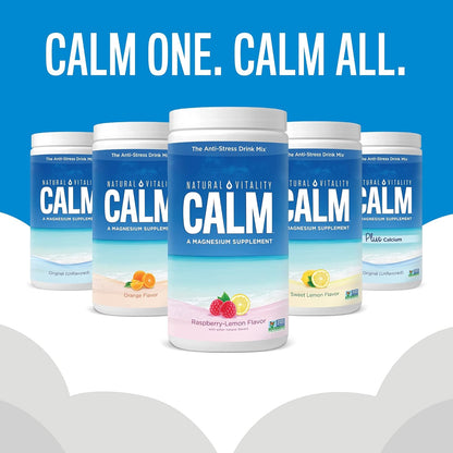 Natural Calm - RLS - Restless Legs - Relaxation - Stress - Muscle Cramps - Tension - Unwind - Amazing Taste - Unflavored - 453 Grams