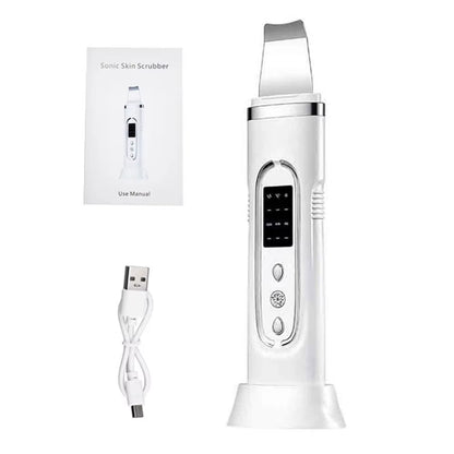 Ultrasonic Skin Scrubber Electric Facial Cleansing Pore Deep Cleanser Acne Blackhead Remover Peeling Shovel Device Beautymachine