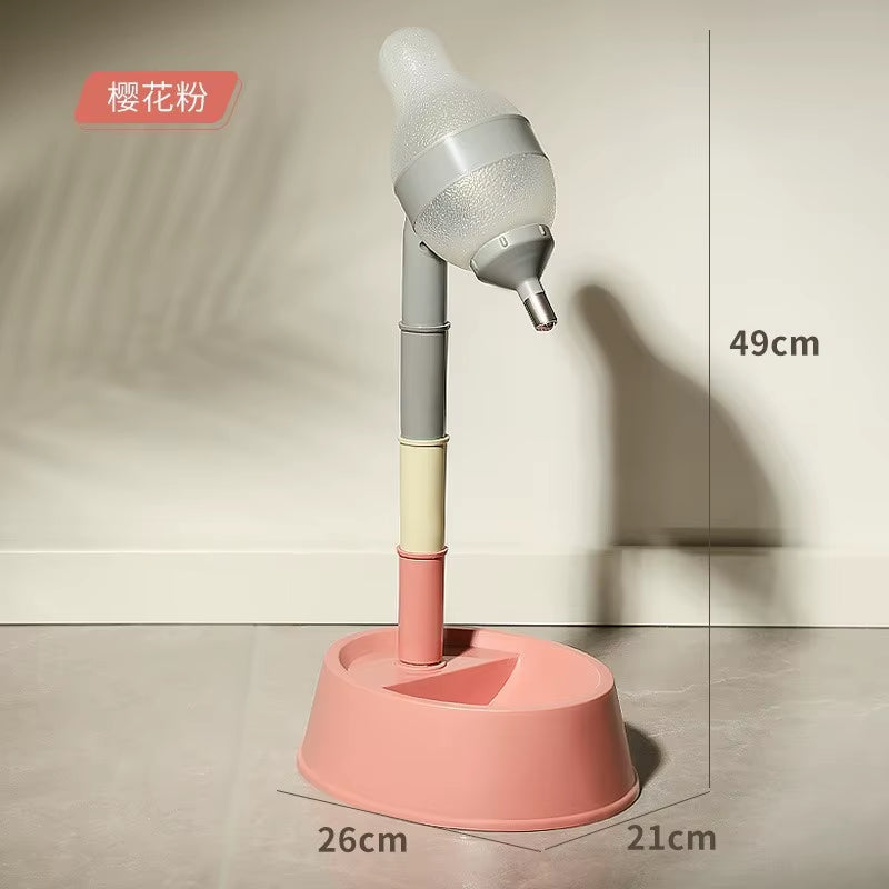 Adjustable Height Pet Water Dispenser Elevated Dog Bowl Licking Ball Automatic Drinking Fountain for Dogs and Cats Home Gift