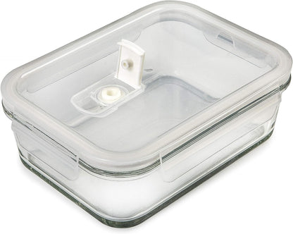 [5-Pack] Food Prep &amp; Storage Glass Containers with Lids - Airtight Glass Meal Prep Containers Reusable (880 Millilitres - 1 Compartment)
