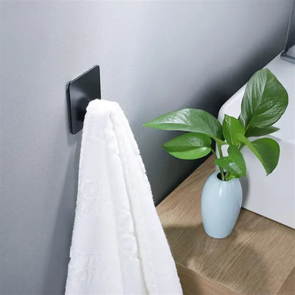 4/1Pcs Stainless Steel Bathroom Robe Hooks Adhesive Wall Hook Towel Holder Bathroom Kitchen Hardware Multi-Purpose Hanger Hook