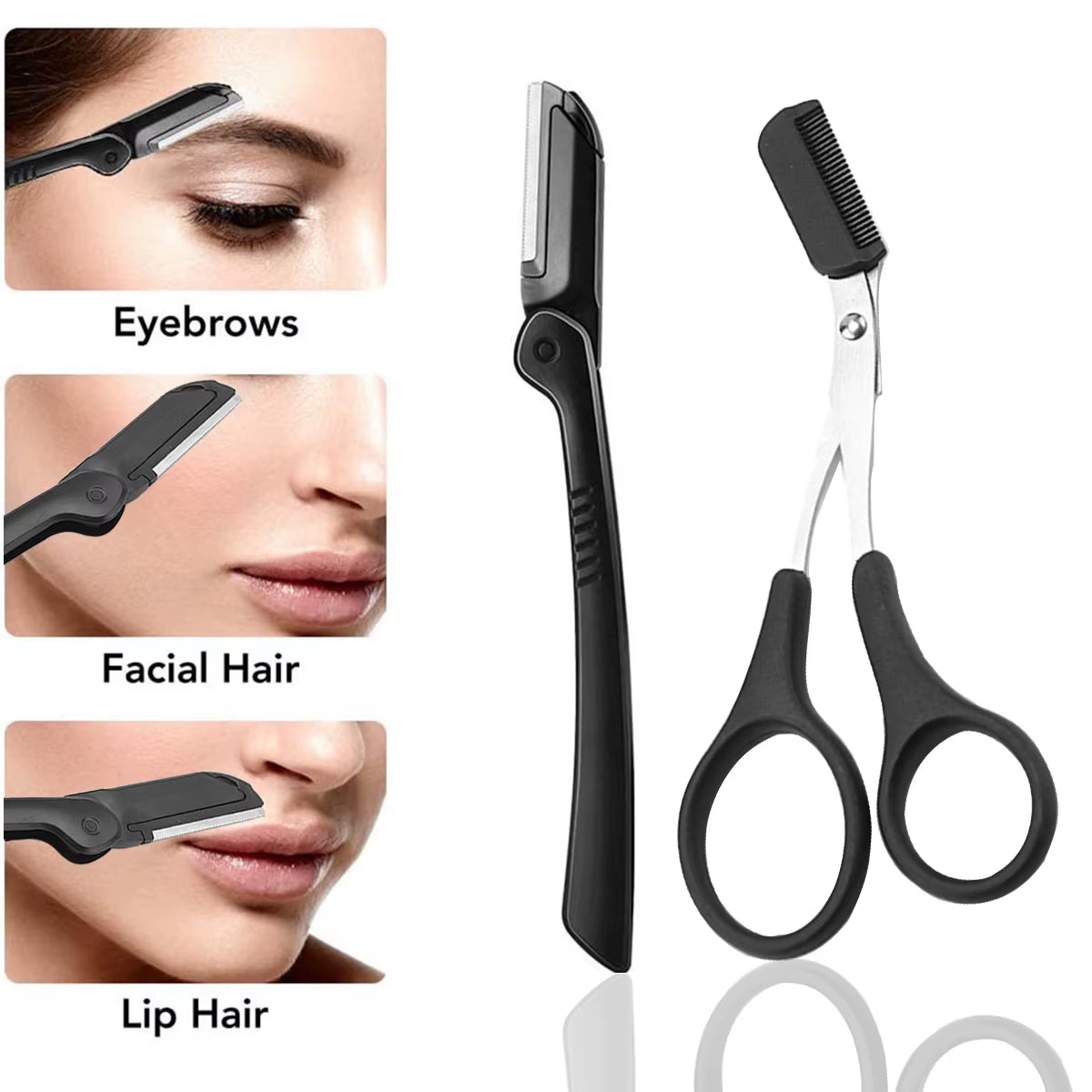 1/5PCS Eyebrow Razor Set Multipurpose Face Razors for Women and Men Dermaplaning Tool Easy to Use Cutter Shaver Blades Makeup To