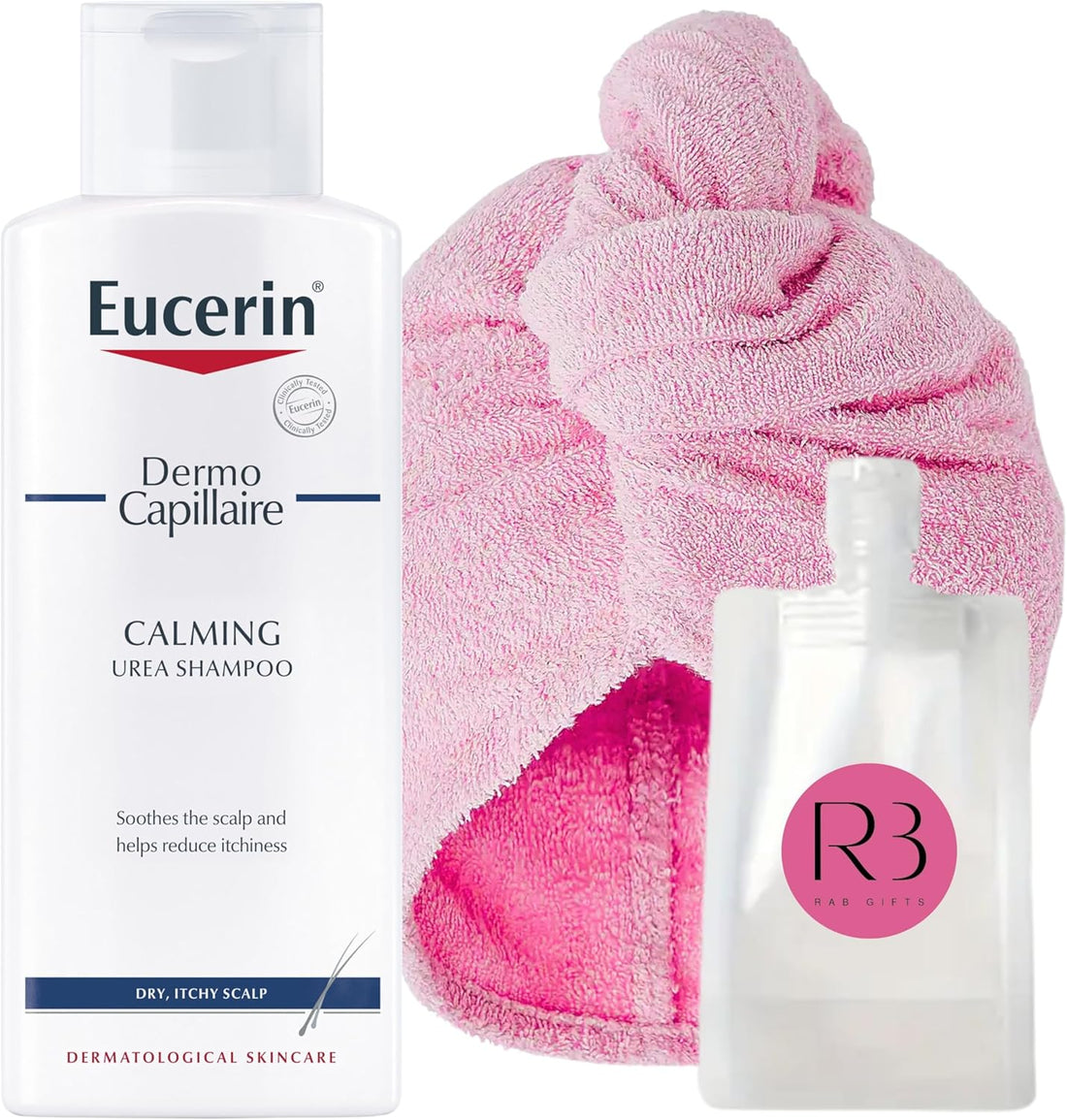 Shampoo for Itchy Scalp Bundle with Eucerin Urea Shampoo 250Ml and  Hair Wrap and Travel Bottle