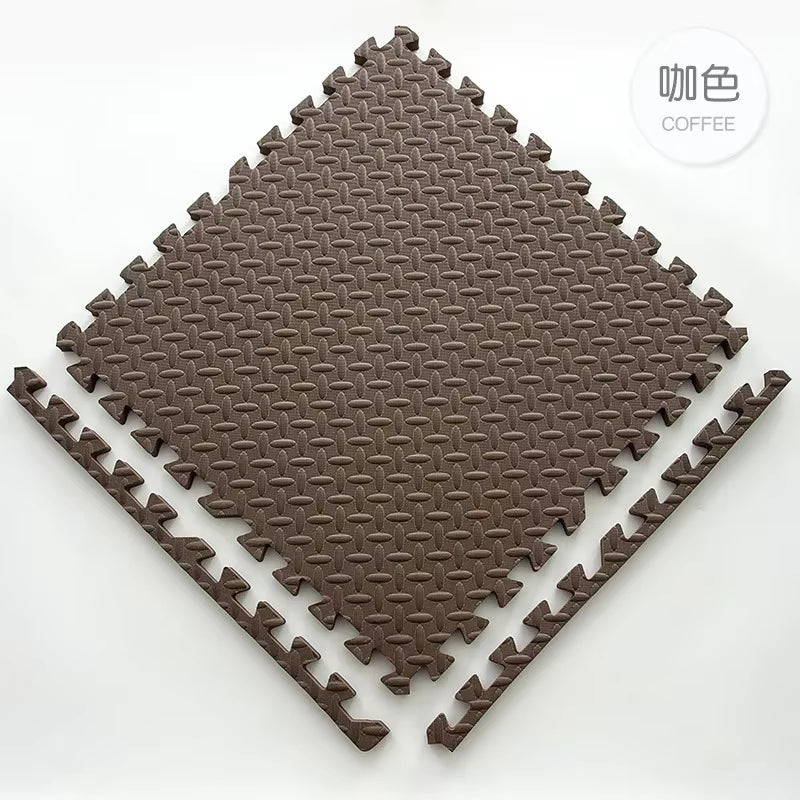 30*30Cm Thicken Sports Gym Mat Protection EVA Leaf Grain Floor Mats Yoga Fitness Non-Slip Splicing Rugs Shock Room