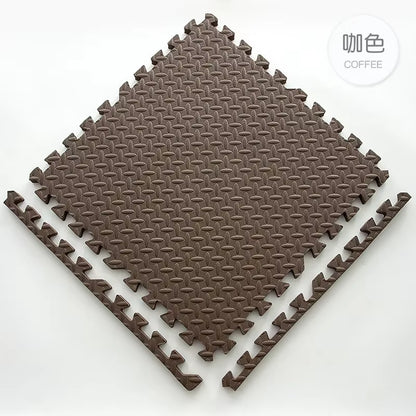 30*30Cm Thicken Sports Gym Mat Protection EVA Leaf Grain Floor Mats Yoga Fitness Non-Slip Splicing Rugs Shock Room