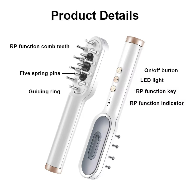 KSKIN LED Red Light Therapy Electric Massage Comb Hair Growth Applicator Anti-Hair Loss Head Massage Hair Brush Scalp Treatment
