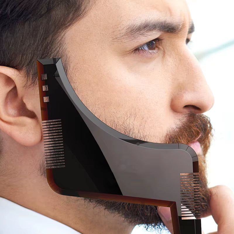 Men Beard Styling Template Stencil Beard Comb Men Beard Shaping Tool Modeling Ruler Shaping Styling Trimming Moustache Barber