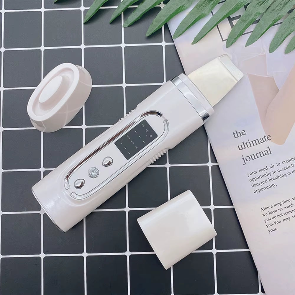 Ultrasonic Skin Scrubber Electric Facial Cleansing Pore Deep Cleanser Acne Blackhead Remover Peeling Shovel Device Beautymachine