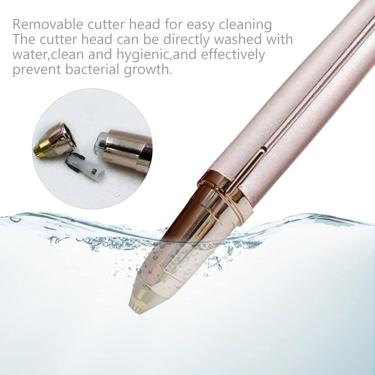 Portable Electric Eyebrow Trimmer Pen for Women, Painless Precision Eyebrow Shaver Razor Blades for Face Hair Removal Tools