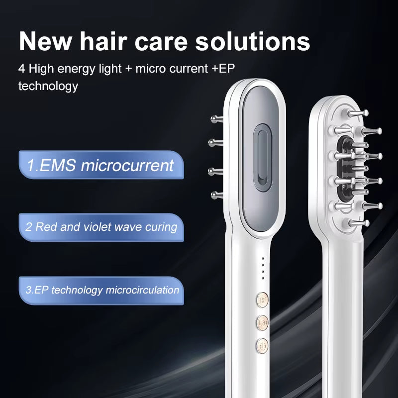KSKIN LED Red Light Therapy Electric Massage Comb Hair Growth Applicator Anti-Hair Loss Head Massage Hair Brush Scalp Treatment