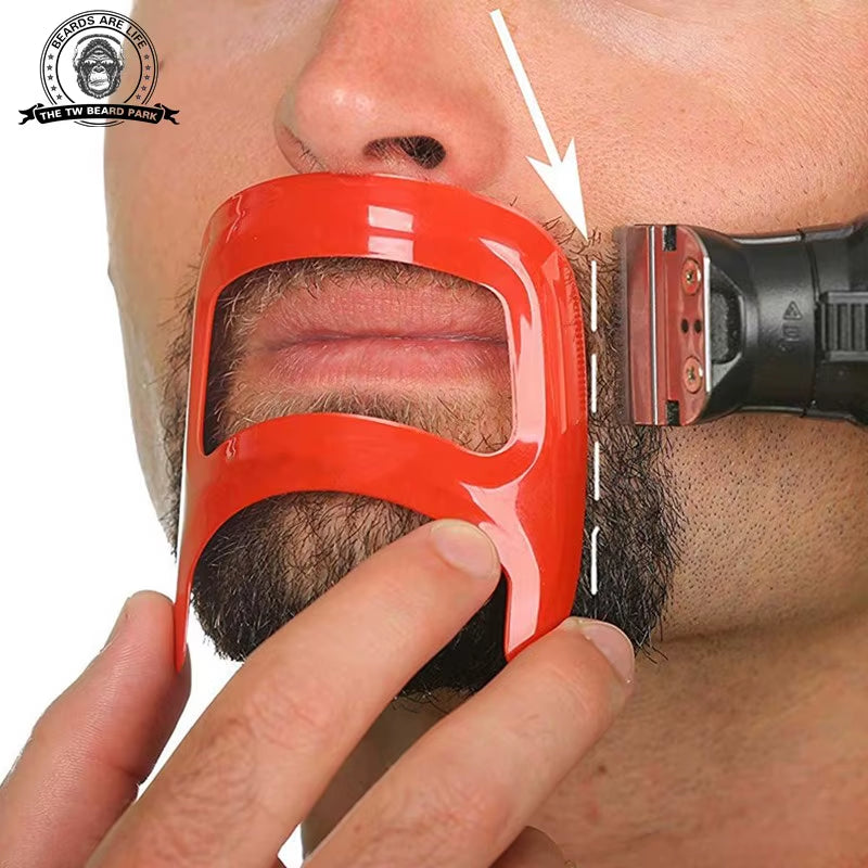 1Pcs Goatee Shaving Template Shaping Edge up Tool for Goatee Trimming Lineup Beard Grooming Kit for Men Barber Supplies