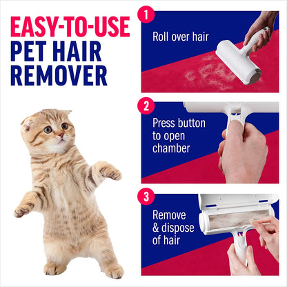 1Pcs Pet Hair Remover Roller - Efficient Animal Hair Removal Tool- Dog &amp; Cat Fur Remover with Self-Cleaning Base