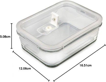 [5-Pack] Food Prep &amp; Storage Glass Containers with Lids - Airtight Glass Meal Prep Containers Reusable (880 Millilitres - 1 Compartment)