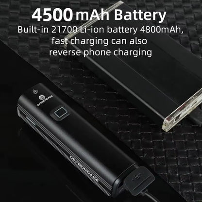Bicycle Light 1000Lumen Bike Headlight Power Bank Flashlight Handlebar USB Charging MTB Road Highlight
