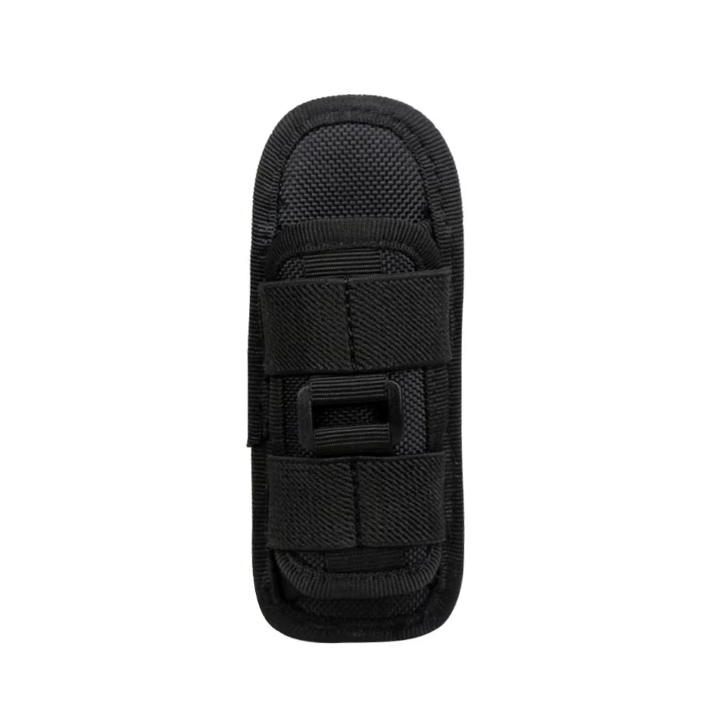 Tactical Flashlight Pouch Belt Torch Bag Durable Hunting Lighting Accessory Survival Kits 360 Degree Holster Rotary Torch Case
