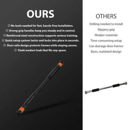 DOOR HOME EXERCISE WORKOUT TRAINING GYM BAR CHIN up SIZE ADJUSTABLE FITNESS PULL