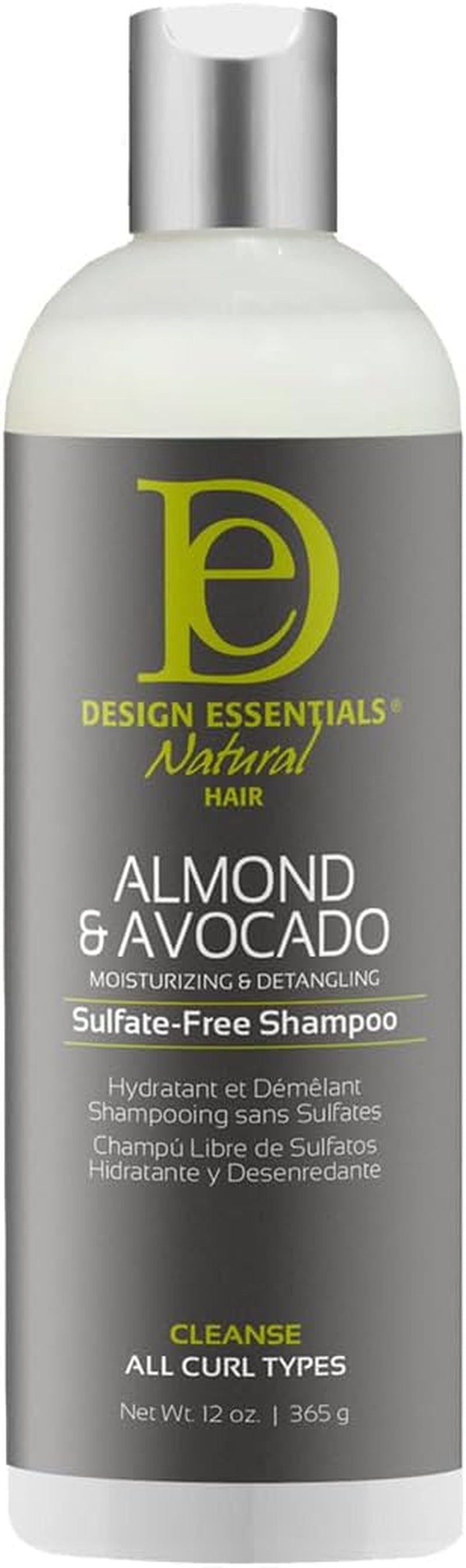 Natural Almond &amp; Avocado Moisturizing &amp; Detangling Sulfate-Free Shampoo, 12 Ounce