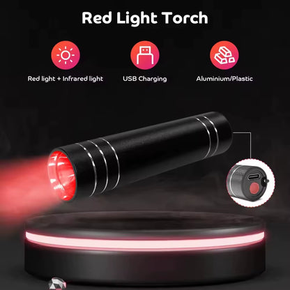 NEW Red Light Therapy Electric Torch Infrared Light Therapy Portable Lamp Pen Red Light Therapy Face Wand