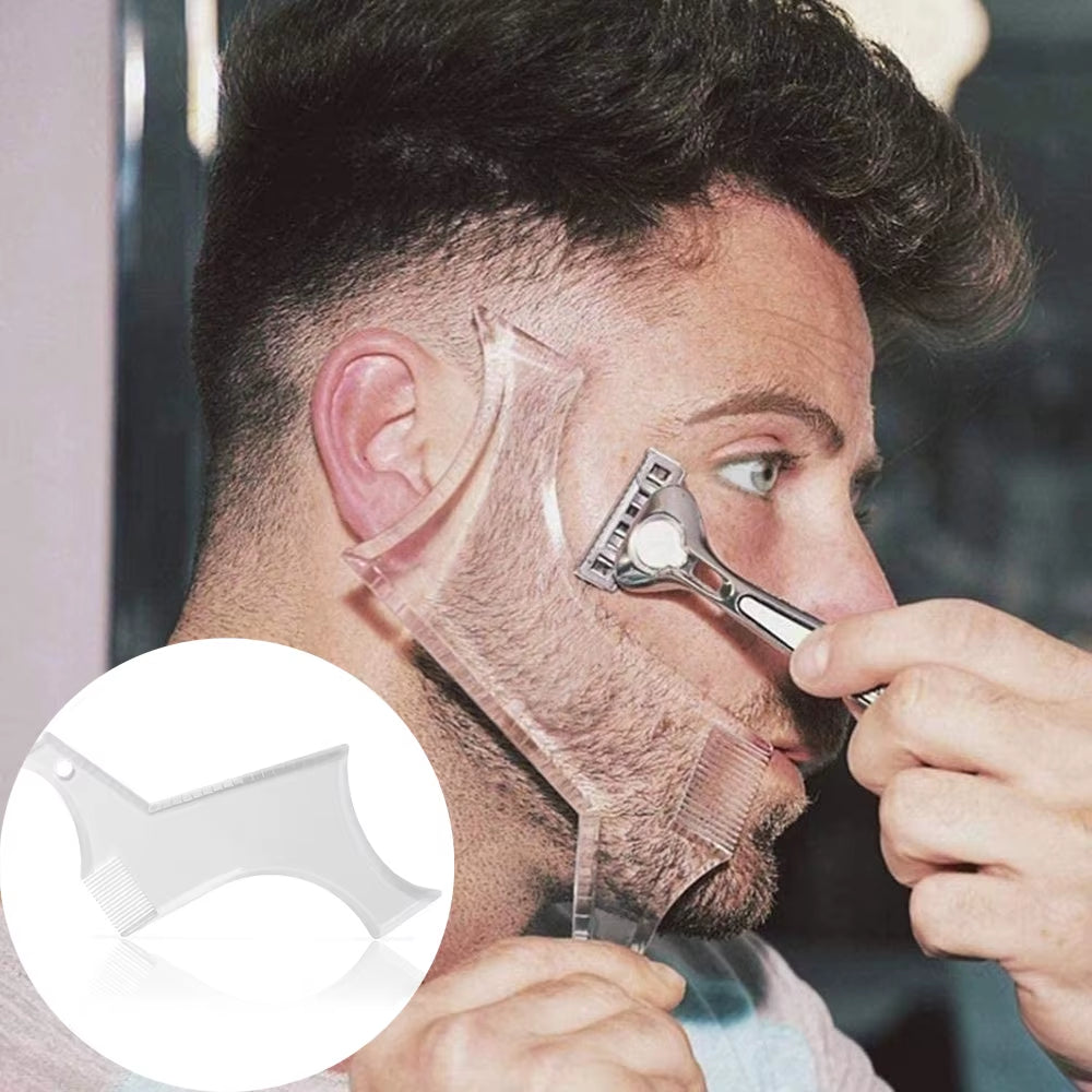 Men Beard Styling Template Stencil Beard Comb Men Beard Shaping Tool Modeling Ruler Shaping Styling Trimming Moustache Barber