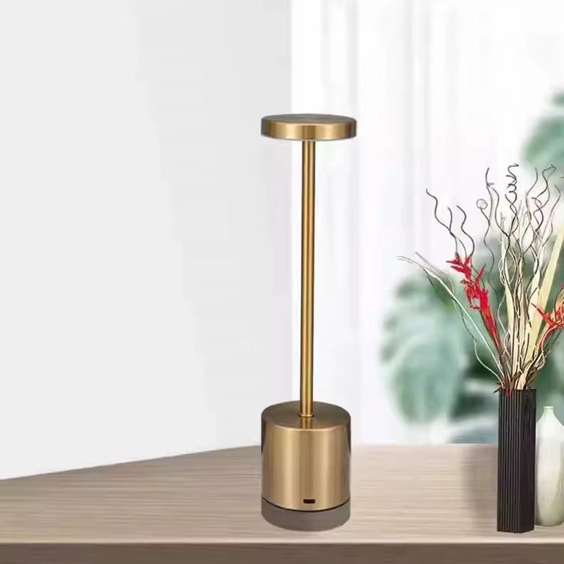 LED Cordless Touch Table Lamps Rechargeable Desk Lamp 3Colors Adjustable Bedside Creative Ambient Light Bar Room Decor Light
