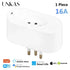 Tuya 16A/20A Brazil Standard Wifi Smart Plug Socket Work with Google Home Alexa with Power Monitor APP Remote Control
