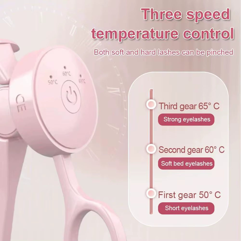 Electric Heated Eyelash Curler for Women,Portable USB Rechargeable Heated Lash Curler with Quick Heat-Up, Anti-Scald Makeup Tool