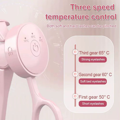 Electric Heated Eyelash Curler for Women,Portable USB Rechargeable Heated Lash Curler with Quick Heat-Up, Anti-Scald Makeup Tool