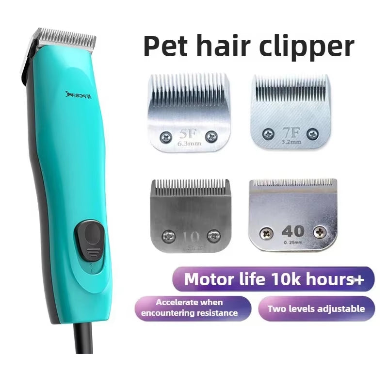Professional Wired Electric Clipper with Two Levels of Adjustment for Dogs Low-Noise Pet Shaver Dog Pusher Pet Hair Trimmer