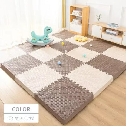 30*30Cm Thicken Sports Gym Mat Protection EVA Leaf Grain Floor Mats Yoga Fitness Non-Slip Splicing Rugs Shock Room