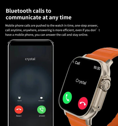 Smartwatch Bluetooth Talk Smartwatch Message Alert Heart Rate Monitor Sports Watch for Android IOS Men Women