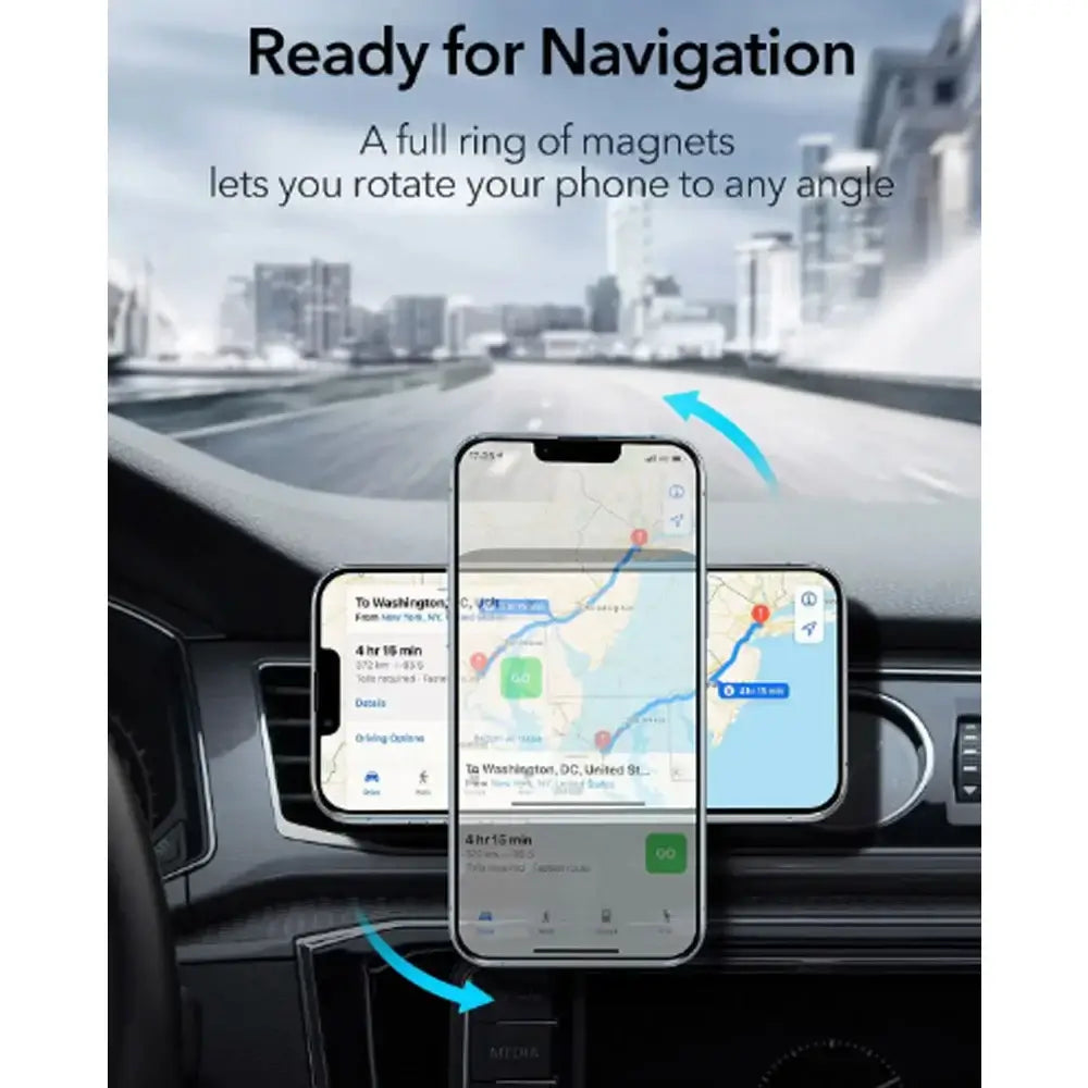 15W Magnetic Car Wireless Charger Macsafe for Iphone 17- 12 Pro Max Mini Air Vent Car Phone Holder Stand Fast Car Charging